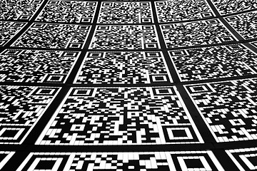 Image showing Abstract QR code background (abbreviated from Quick Response cod