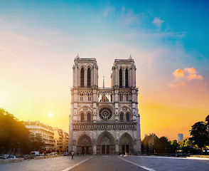 Image showing Notre Dame in morning