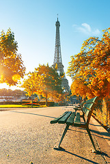 Image showing Eiffel Tower in autumn