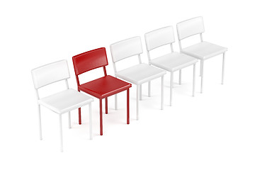 Image showing Red unique chair
