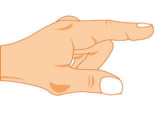 Image showing Vector illustration of the hand with extended to index fingers