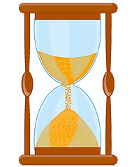 Image showing Vector illustration of the subject of the old fellow hourglass