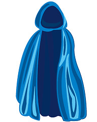 Image showing Blue raincoat on white background is insulated