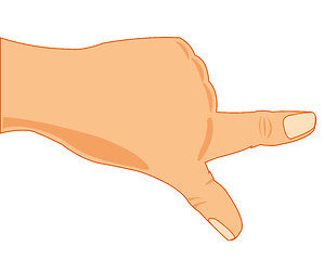 Image showing Vector illustration of the gesture with extended onward finger