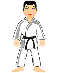 Image showing Vector illustration of the cartoon men japanese in kimono