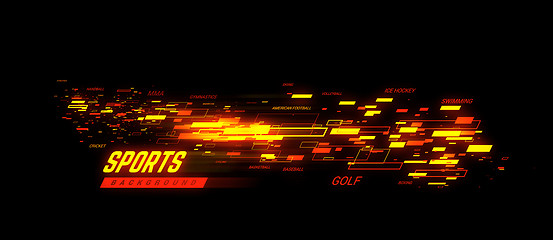 Image showing Sports golden geometric background llustration. Can be use for sport news, poster, presentation.