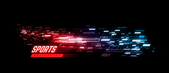 Image showing Sports geometric background llustration. Can be use for sport news, poster, presentation.