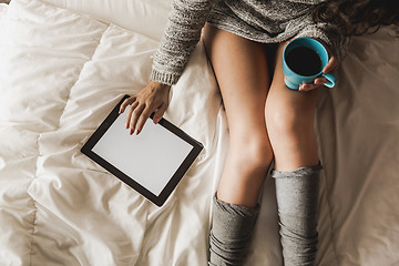 Image showing A coffee on my bed