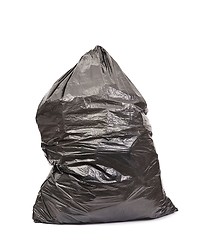 Image showing Black trash bag