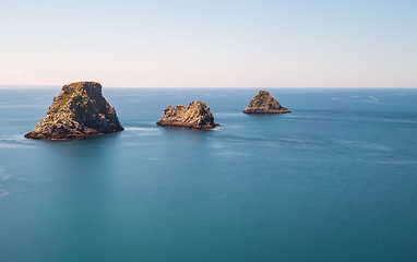 Image showing Islands at Pen-Hir Cape at Camaret-sur-Mer