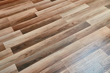 Image showing Parquet floor interior of a room