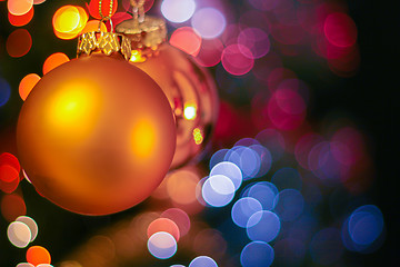 Image showing Christmas decoration against blurred background