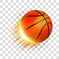 Image showing Basketball sport ball flying