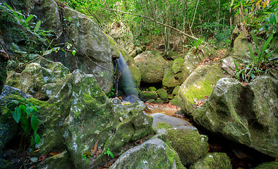 Image showing waterfall in Nosy Mangabe, Madagascar wilderness