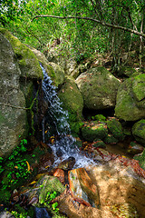 Image showing waterfall in Nosy Mangabe, Madagascar wilderness