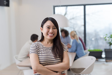 Image showing Startup Business Team At A Meeting at modern office building