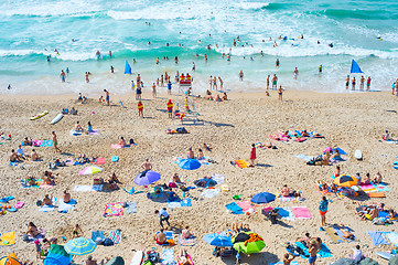 Image showing People at ocean beach. Portugal