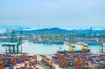 Image showing Industrial port Singapore