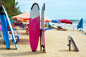 Image showing Surfing on Bali island