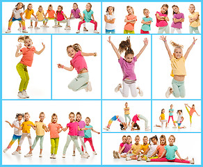 Image showing The kids dance school, ballet, hiphop, street, funky and modern dancers