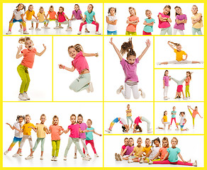 Image showing The kids dance school, ballet, hiphop, street, funky and modern dancers