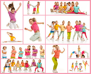 Image showing The kids dance school, ballet, hiphop, street, funky and modern dancers