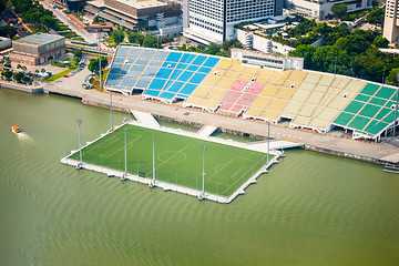 Image showing soccer field at Marina Bay Sands Singapore