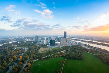 Image showing beautiful sunset over Vienna