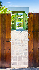 Image showing door with pool in Bali Indonesia