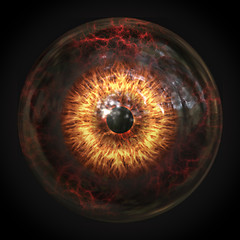 Image showing scary devils eyeball 