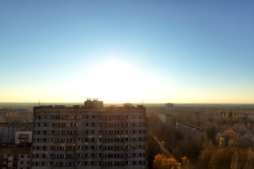 Image showing Abandoned Cityscape in Pripyat, Chernobyl Exclusion Zone 2019