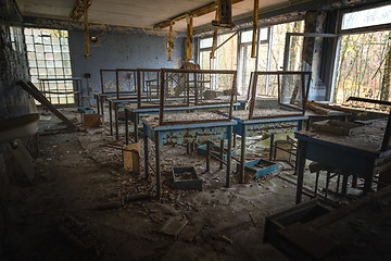 Image showing Abandoned Classroom in evacuated school