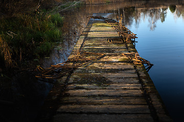 Image showing Old Pier on the water