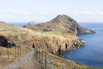 Image showing Volcanic landscape at Cape Ponta de Sao Lourenco on Madeira isla