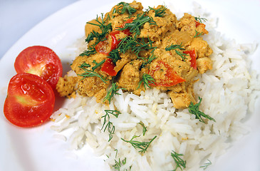 Image showing curry and rice