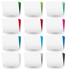 Image showing Set of cases study icon with colored pages