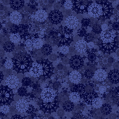 Image showing Seamless background with blue snowflakes for Christmas decorations