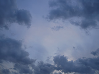 Image showing Grey and Bluish Dramatic Clouds
