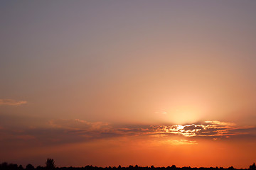 Image showing Beautiful cloudscape at sunset