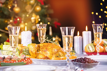 Image showing Christmas dinner