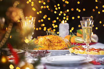 Image showing Christmas dinner.