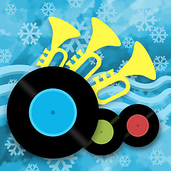 Image showing Music winter background