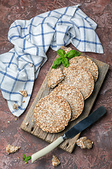 Image showing Rye whole grain crisps.