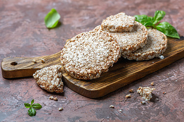 Image showing Puffed whole grain crispbread.