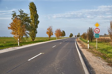 Image showing Asphalt Road on rural plains