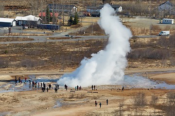 Image showing Erupting geyser in Iceland