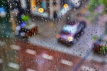 Image showing Rainy window surface