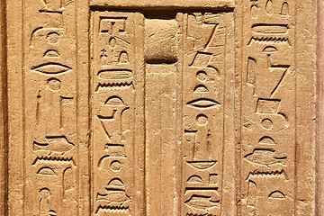 Image showing Ancient Hieroglyphic Script