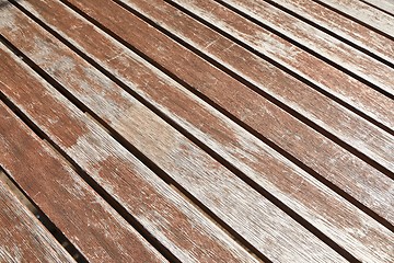 Image showing Wood deck lumber, used condition