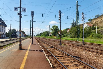 Image showing Railway Station Tracks